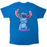 Disney Lilo & Stitch 'Stitch Logo' (Blue) T-Shirt BACK