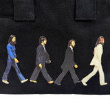 The Beatles 'Abbey Road & Drop T Logo' (Black) Zipped Tote Bag