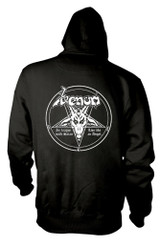 Venom 'In League With Satan' (Black) Zip Up Hoodie Back