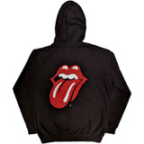The Rolling Stones 'Logo & Tongue' (Black) Zip Up Hoodie BACK