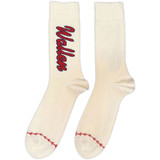 Morgan Wallen 'Red Logo Baseball' (Natural) Socks (One Size = UK 7-11) BACK