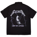 Metallica 'Ride The Lightning' (Black) Casual Eco Shirt BACK
