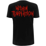 Within Temptation 'Purge Outline (Red Face)' (Black) Womens Fitted T-Shirt BACK