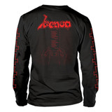 Venom 'At War With Satan Red' (Black) Long Sleeve Shirt Back