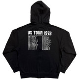 The Rolling Stones 'Us Tour '78' (Black) Zip Up Eco Hoodie