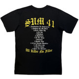 Sum 41 'All Killer No Filler Tracklist' (Black) Carbon T-Shirt