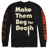 Dying Fetus 'Make Them Beg For Death' (Black) Long Sleeve Shirt - US Import