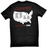 Death 'Leprosy US Tour - 1988' (Black) T-Shirt - US Import