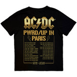 AC/DC 'PWR'D-UP In Paris EU Tour '25' (Black) T-Shirt