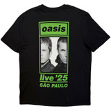 Oasis 'Sao Paulo Half Faces Fan Store' (Black) T-Shirt