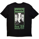 Oasis 'Mexico City Half Faces Fan Store' (Black) T-Shirt