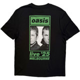 Oasis 'Melbourne Half Faces Fan Store' (Black) T-Shirt
