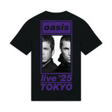 Oasis 'Tokyo Half Faces Fan Store' (Black) T-Shirt
