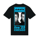 Oasis 'Chicago Half Faces Fan Store' (Black) T-Shirt