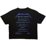 Metallica 'Ride The Lightning' (Black) Womens Fitted Crop Top