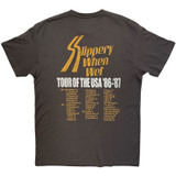 Bon Jovi 'Slippery When Wet Tour '86-'87' (Charcoal Grey) T-Shirt