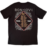 Bon Jovi 'Slippery When Wet '87' (Black) T-Shirt Back