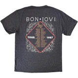 Bon Jovi 'Slippery When Wet '87' (Denim Blue) T-Shirt