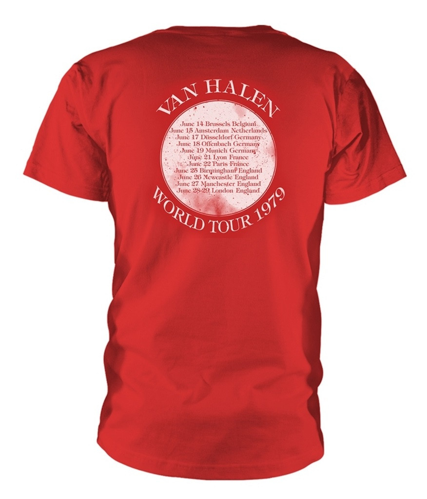 T-Shirt Van Halen '1979 Tour' Rouge - Merchandising Officiel - Coton - Taille Unique