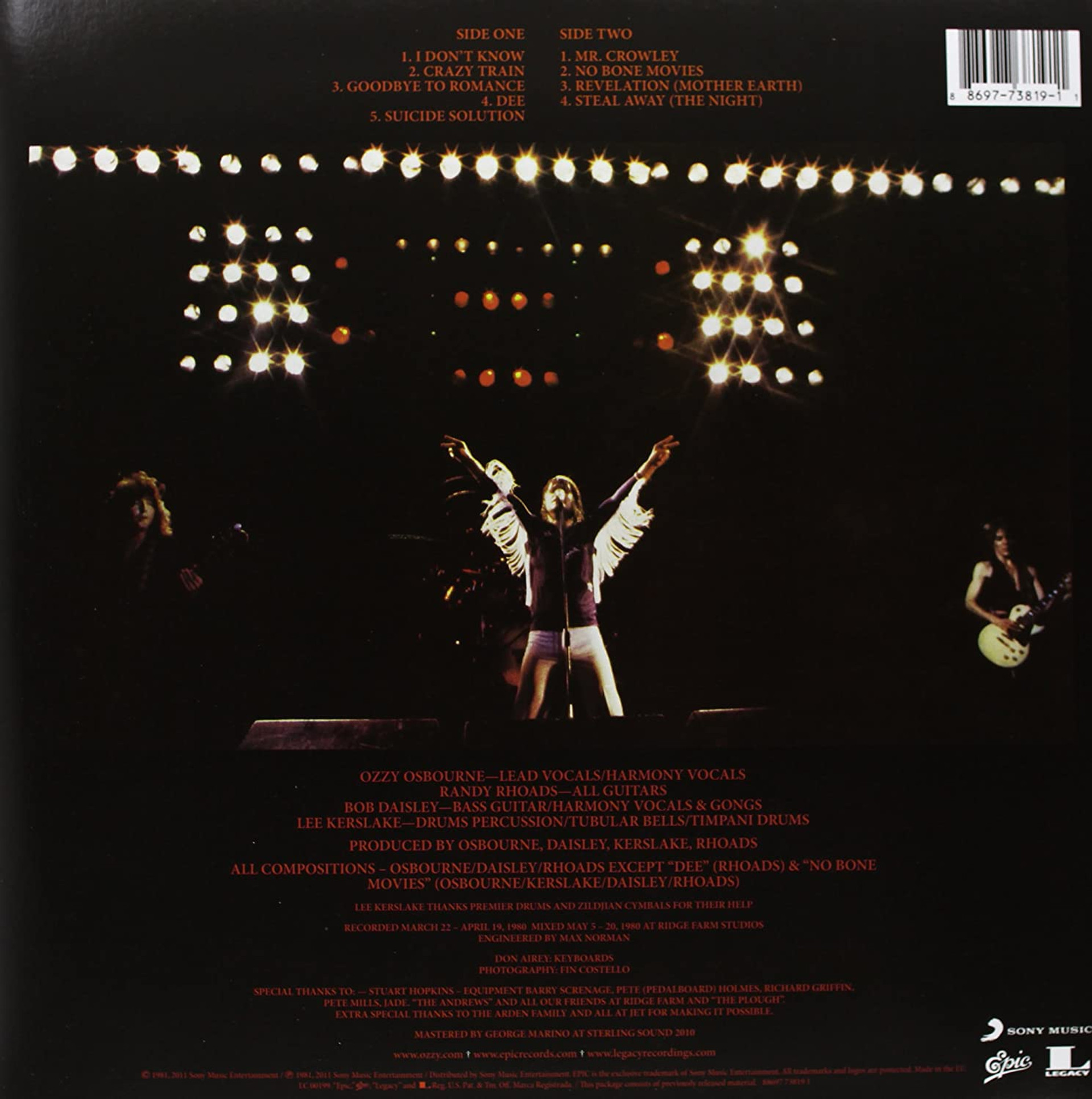 ozzy osbourne blizzard of ozz tour shirt