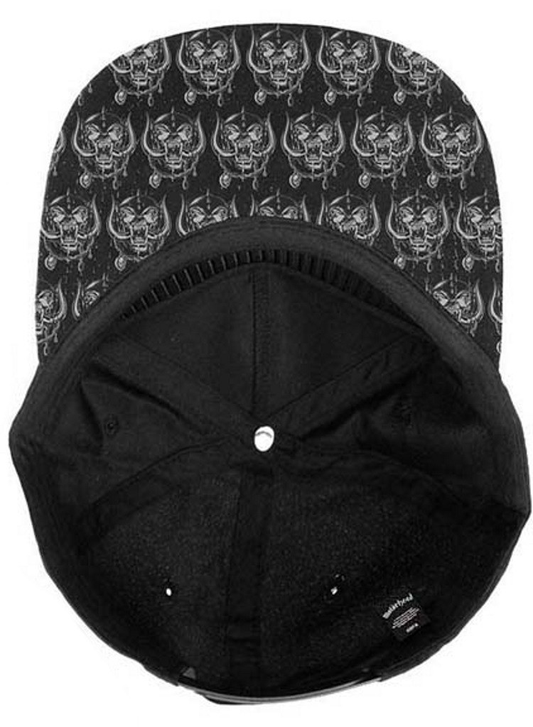 Motorhead Band Logo Baseball Cap - Warpig Sonic Silver Design, Adjustable Black Strapback, Officially Licensed
