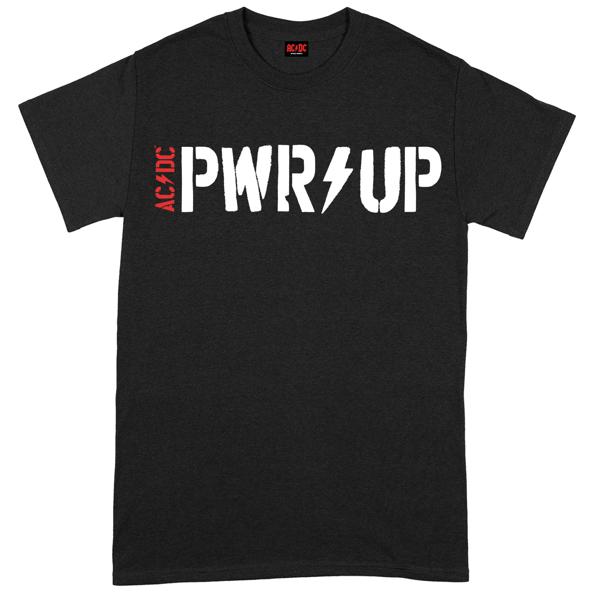 AC/DC PWR UP Angus Live T-Shirt Uomo - Nero, Vestibilità Regular - Maglia Ufficiale