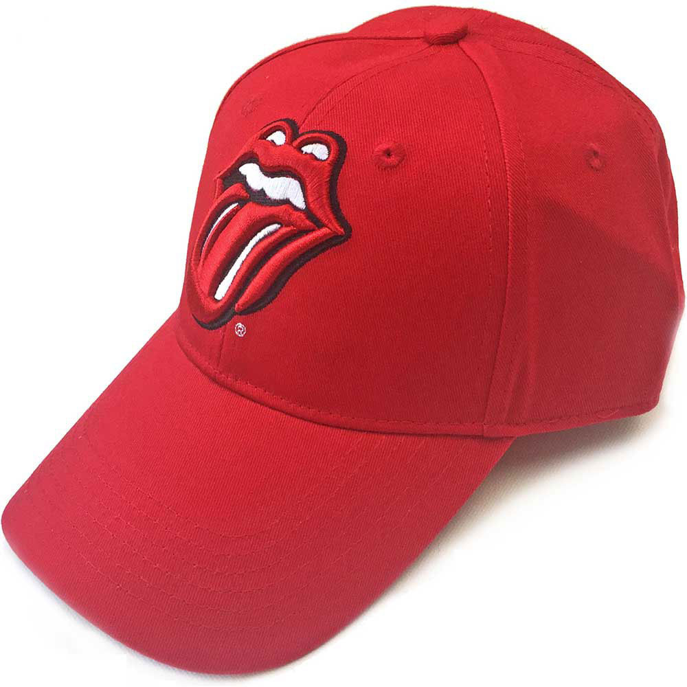 The Rolling Stones 'Classic Tongue' (Red) Baseball Cap Eyesore Merch