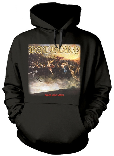 Bathory 'Blood Fire Death' (Black) Pull Over Hoodie