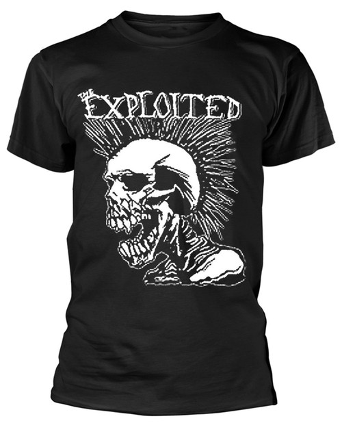 The Exploited 'Mohican Skull' T-Shirt The Exploited 'Mohican Skull' T-Shirt
