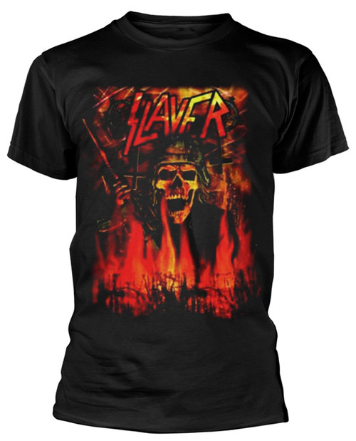 Maglietta Ufficiale Slayer 'Hard Cover Comic Book Soldier' - 100% Cotone, Colore Nero