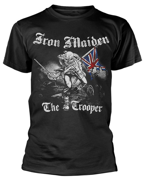 Iron Maiden 'Sketched Trooper' (Black) T-Shirt Front