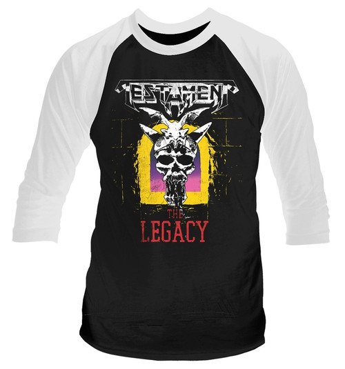 Testament 'The Legacy' 3/4 Length Sleeve Raglan Baseball Shirt