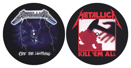 Metallica 'Kill Em All/Ride The Lightning' Turntable Slipmat Set Metallica 'Kill Em All/Ride The Lightning' Turntable Slipmat Set