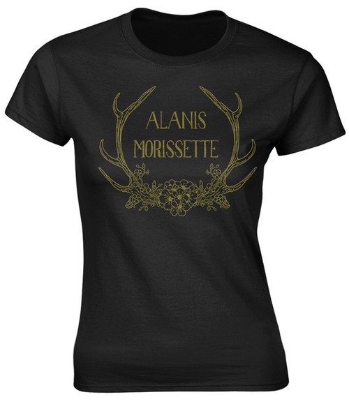 Alanis Morissette 'Antlers' Womens Fitted T-Shirt