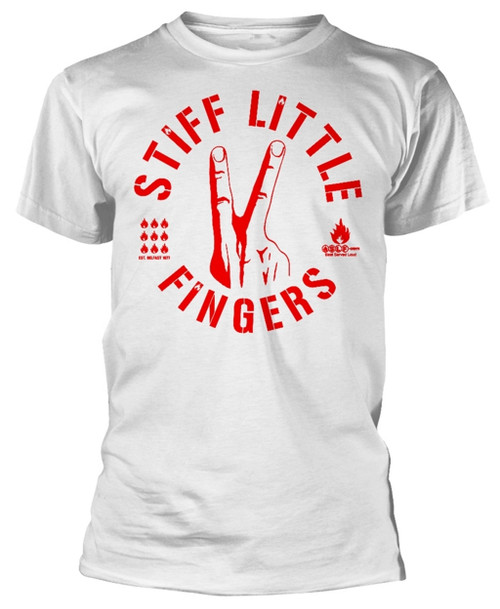 Maglietta Ufficiale Stiff Little Fingers &ndash; Logo Graffiti Punk &ndash; Nuova Taglie S-2XL