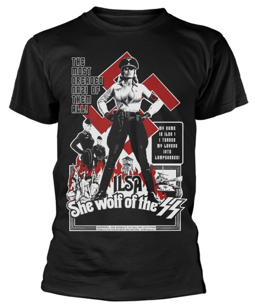 Plan 9 - Ilsa, She Wolf Of The SS 'Poster' (Black) T-Shirt