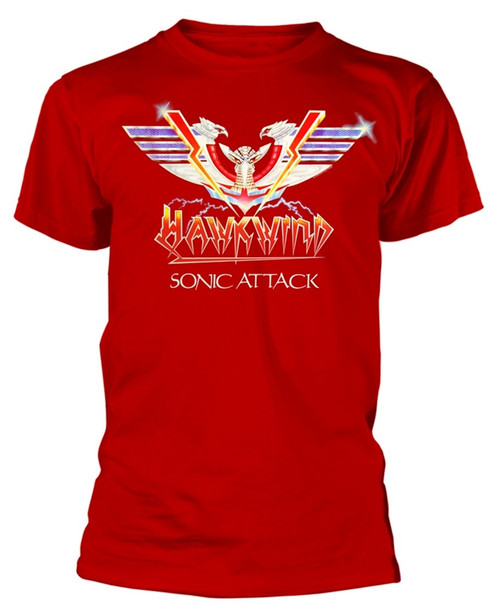 Hawkwind 'Sonic Attack' (Red) T-Shirt