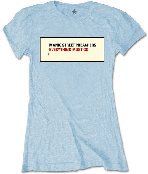 Manic Street Preachers 'Everything Must Go' (Blue) Womens Fitted T-Shirt