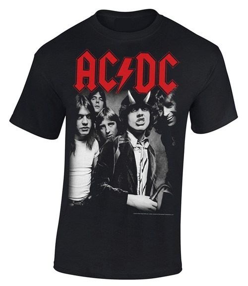 AC/DC 'Highway To Hell' (Black And White) T-Shirt