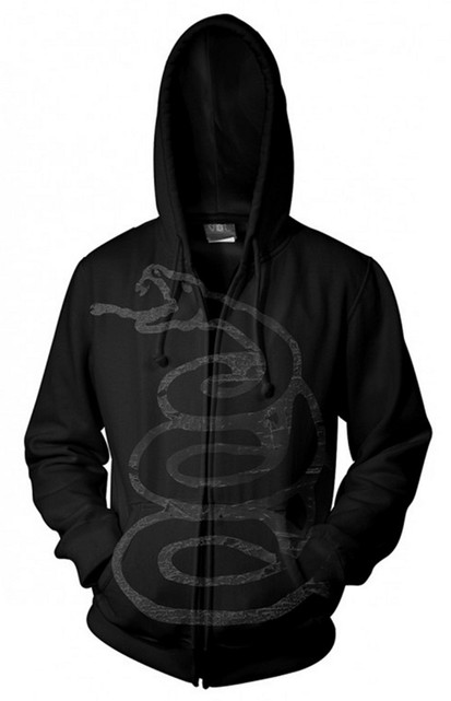 Metallica 'Black Album Burnished' Zip Up Hoodie