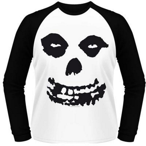 Misfits 'All Over Skull' Long Sleeve Raglan Baseball Shirt