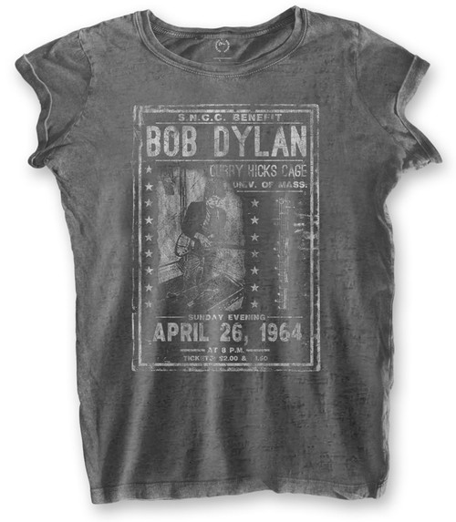 Bob Dylan 'Curry Hicks Cage' Womens Burnout T-Shirt