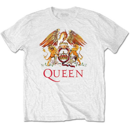Queen 'Classic Crest' (White) T-Shirt