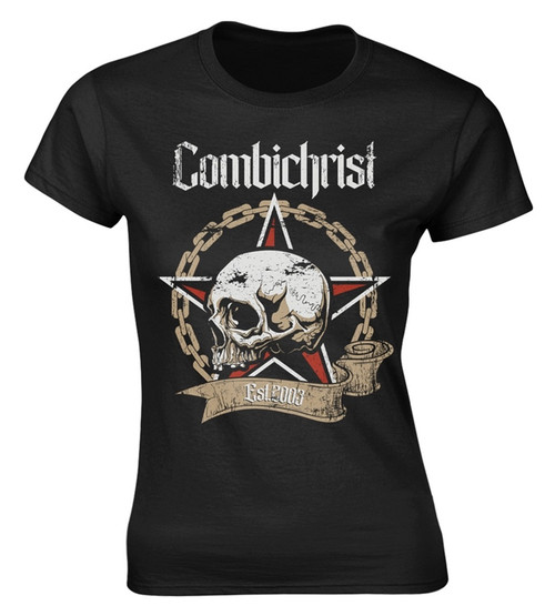 Combichrist 'Skull' (Black) Womens Fitted T-Shirt