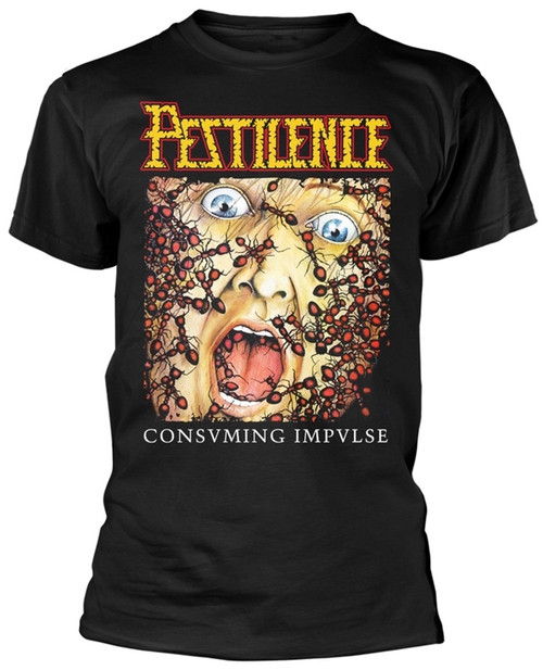 Pestilence 'Consuming Impulse Album Cover' (Black) T-Shirt