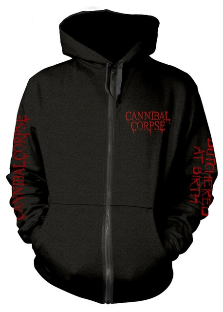 Cannibal Corpse 'Butchered At Birth Explicit' (Black) Zip Up Hoodie