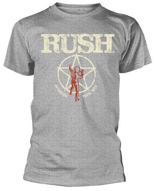 Rush 'American Tour 1977' (Grey) T-Shirt