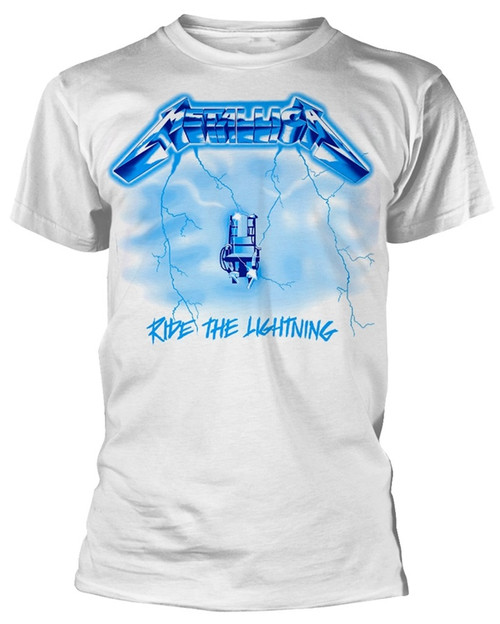 Metallica 'Ride The Lightning' (White) T-Shirt