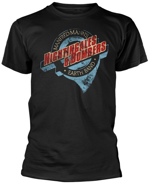 Manfred Mann's Earth Band 'Nightingales And Bombers' (Black) T-Shirt