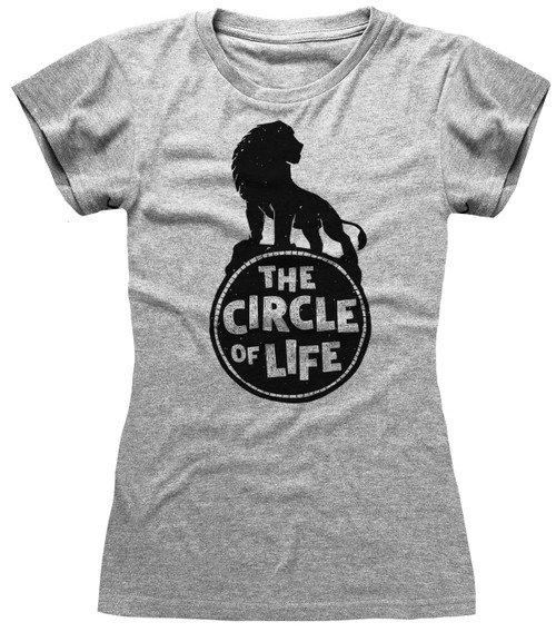 Disney The Lion King 'Circle Of Life' (Grey) Womens Fitted T-Shirt